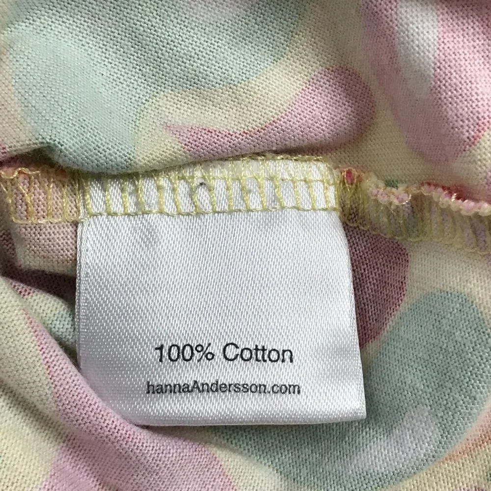 Hanna Andersson Multicolor 100% Cotton Knit Shift Dress Pockets Girls Size 120cm